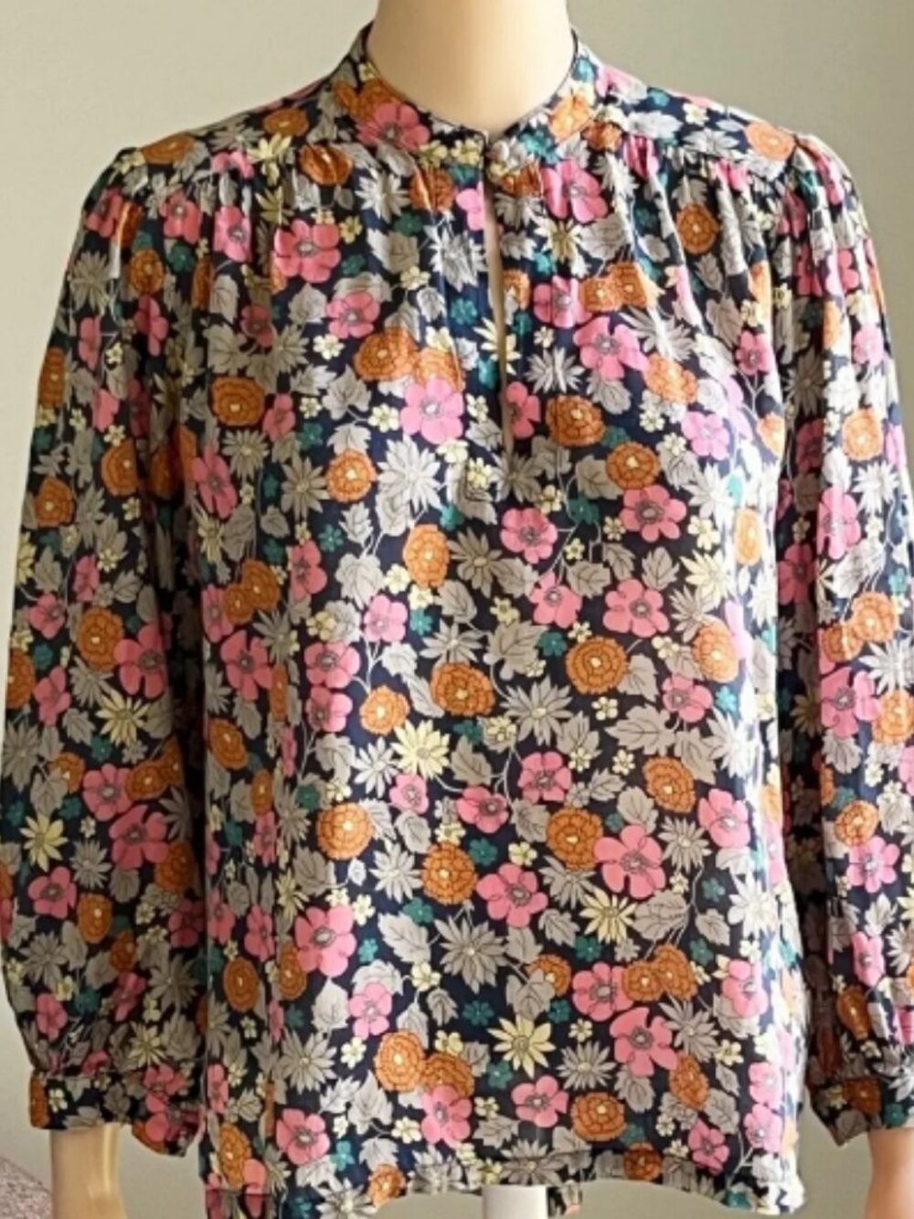 Birds of Paradis by Trovata Sz XS Bohemian Floral Blouse MSRP $298